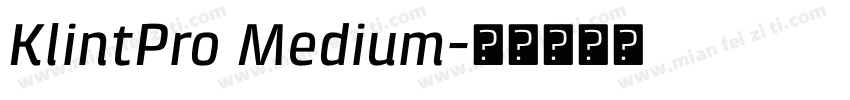 KlintPro Medium字体转换